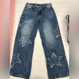 Disclosure Star Embellished Blue Jeans
